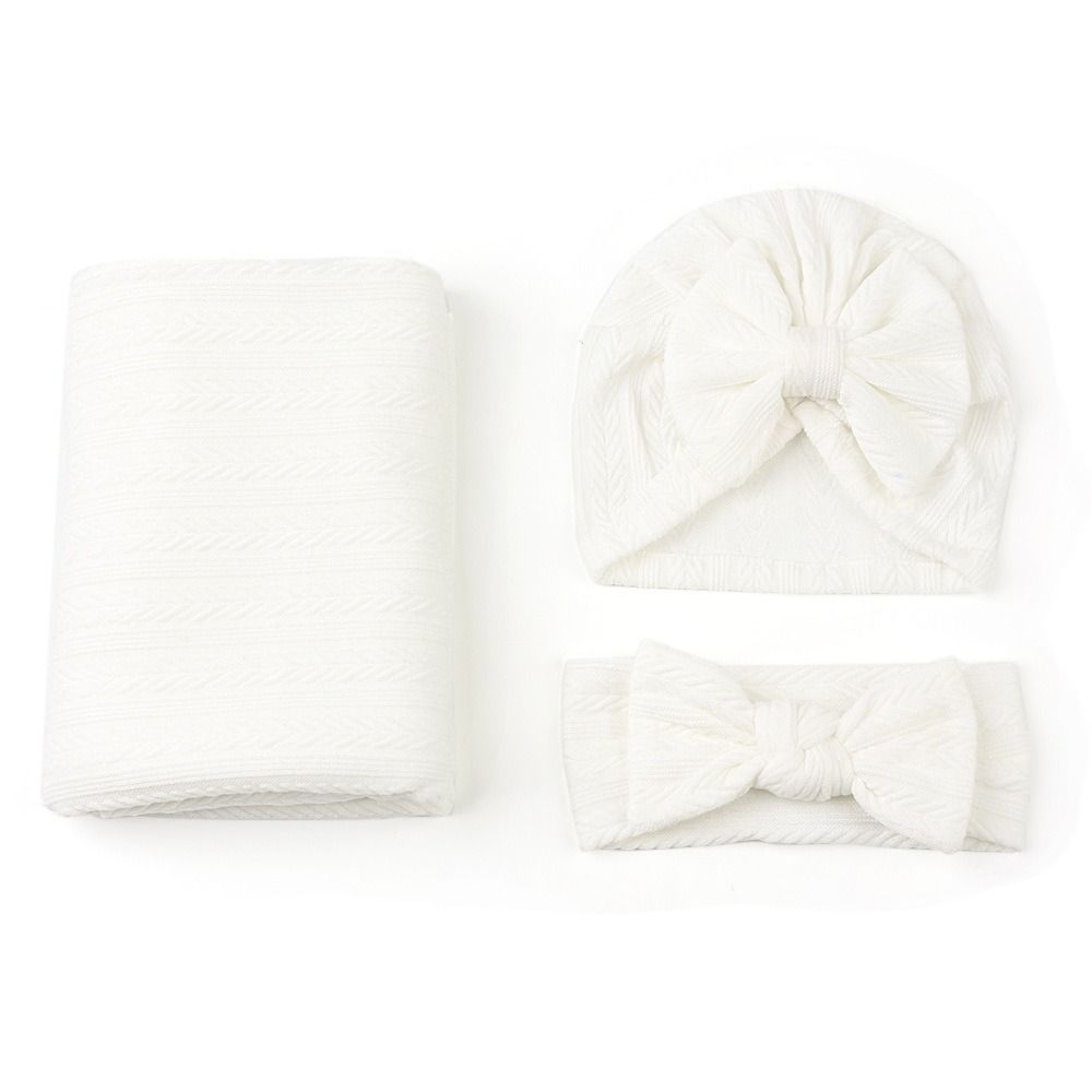 Soft Fabric Infant Swaddle Blanket Solid Color Baby Receiving Blanket  Home Swaddling