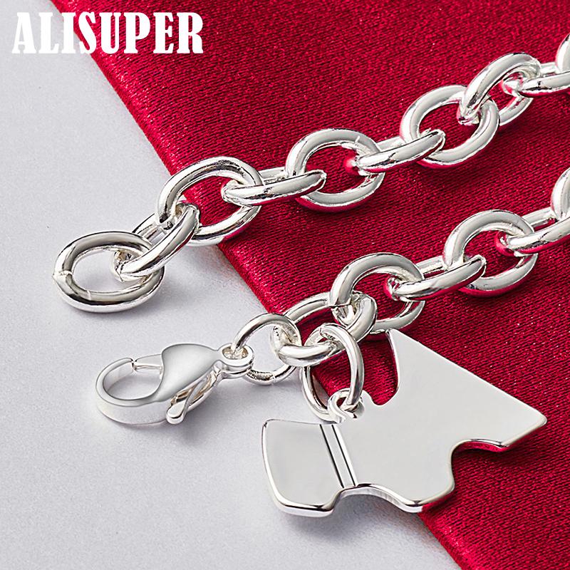 Bracelet pendentif chien en argent sterling 925, bijoux