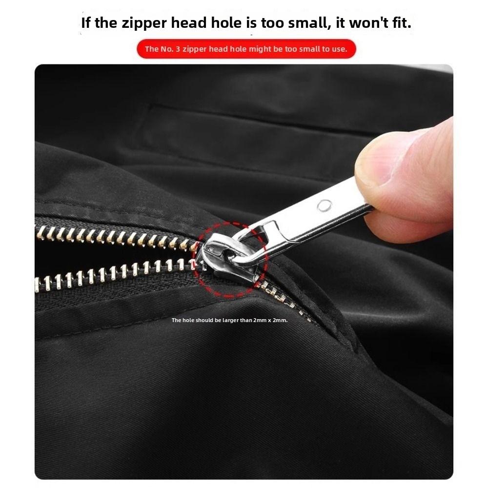 6Pcs Universal Zipper Pull Detachable Metal Zipper Tab Slider Pullers Replacement Practical Zipper Head Puller Backpack