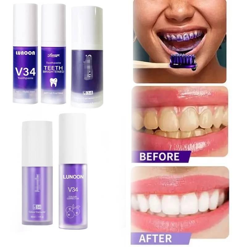 Hismiles Purple Toothpaste V34 Colour Corrector Serum For Fresh Breath And Stain Removal