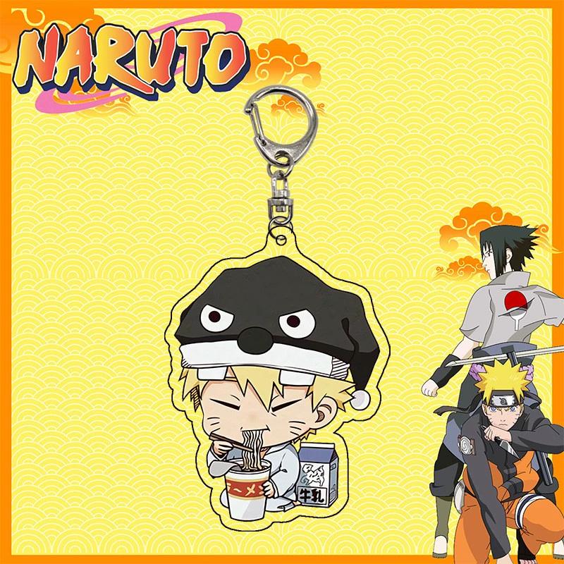 Anime Naruto Akryl nyckelring tillbehör Uzumaki Naruto Tecknad nyckelring