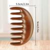 Sandalwood Massage Comb Head Meridian Scalp Comb Face Eye Shoulder Neck Scraping Treatment Anti-Static Wide Tooth Comb
