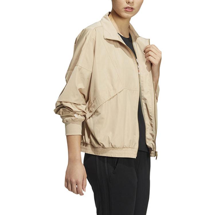 adidas Jackets Women's Khaki Stand Collar Moderate Other HZ7038