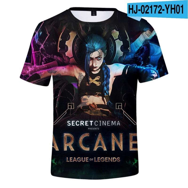 

Літні смішні Arcane Jinx 3D-принт Чоловічі повсякденні футболки з короткими рукавами Універсальні вуличні топи Чоловічі футболки XXXL