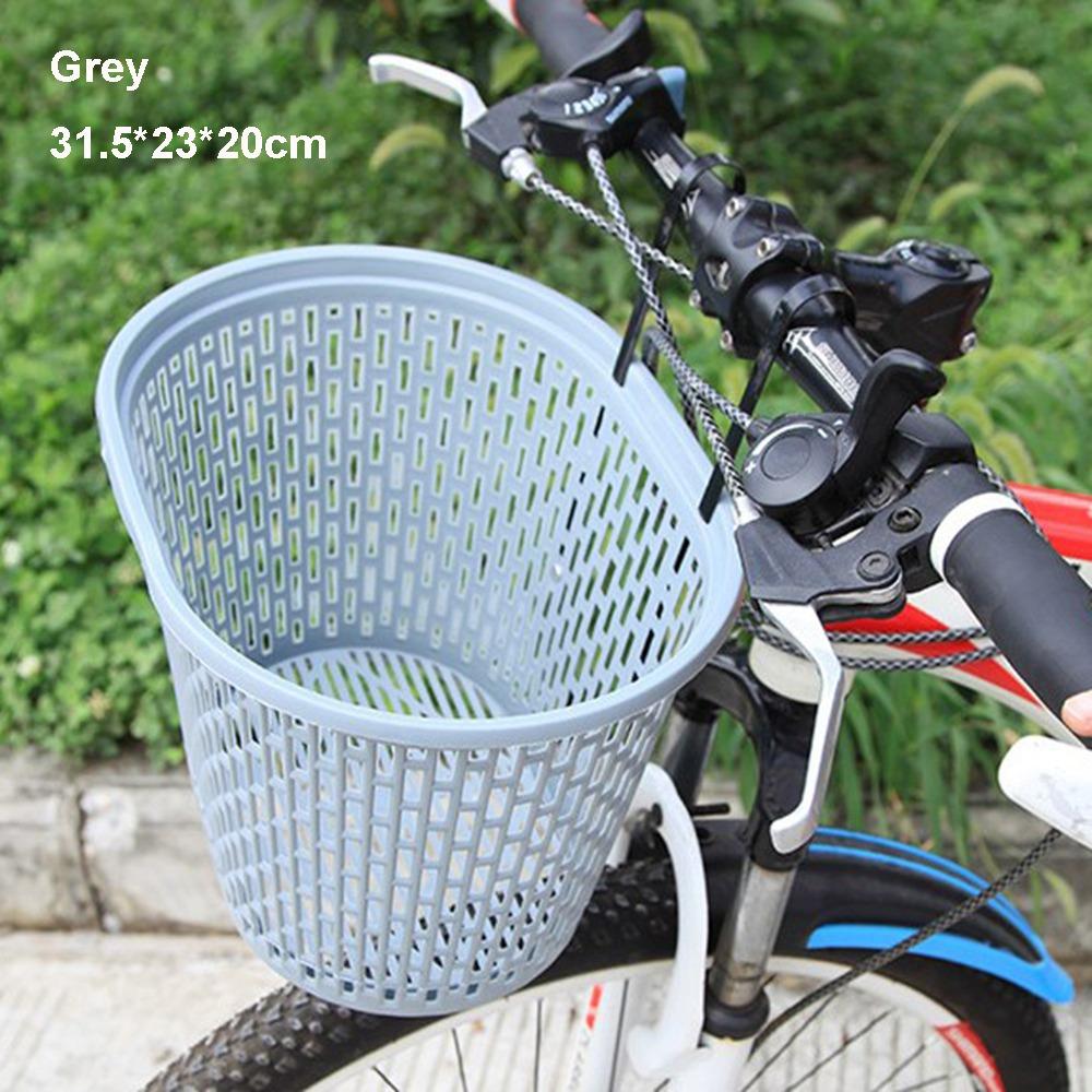 

Полая детская корзина для велосипеда Пластиковая студенческая передняя корзина Задние велосипедные аксессуары Grey 31.5*23*20cm