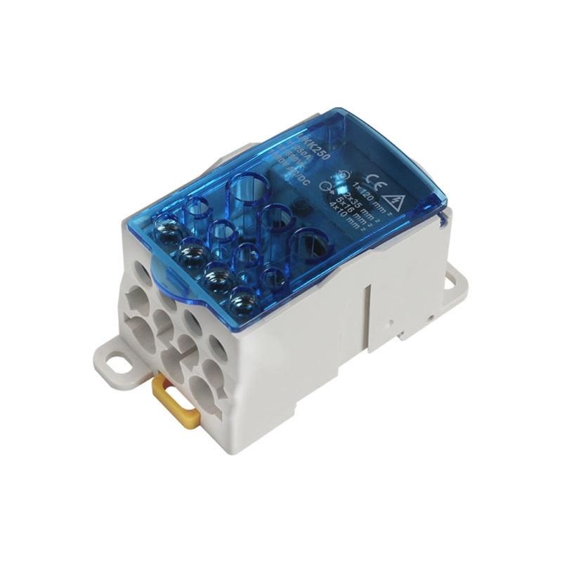 125A Electric Split Din Rail Terminals Block Junction Box Single Stage Splitter Box Electrical Wire Connector Easy To Use