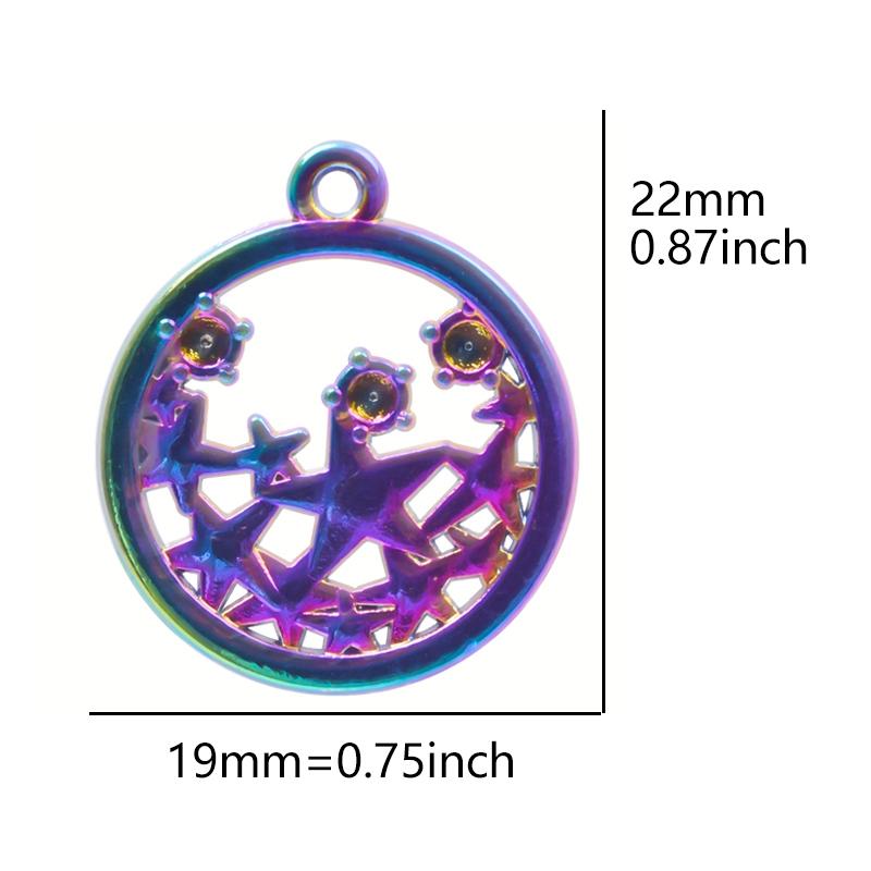 6Pcs Marine Organism Rainbow Colored Octopus Shark Charms For Jewelry Making Supplies Diy Keychain Earrings Accessories Pendants