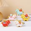 Chinese Style Horse Statue Golden Ingot Lucky Bag Persimmon Copper Coin Cartoon Pony Figurine Desktop Feng Shui Decoration