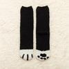 Non-Slip Coral Fleece Cat Paw Mid-Calf Sleep Socks - Women's Warm Cartoon Maternity Socks for Autumn & Winter