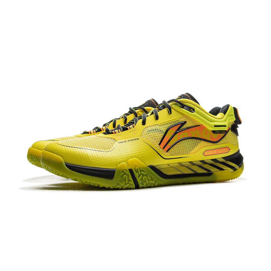 New LiNing Breathable Support Low top Badminton Shoes Unisex Yellow AYAV001-2