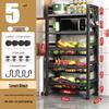 Stainless Steel Multi-Layer Kitchen Trolley for Fruits & Vegetables