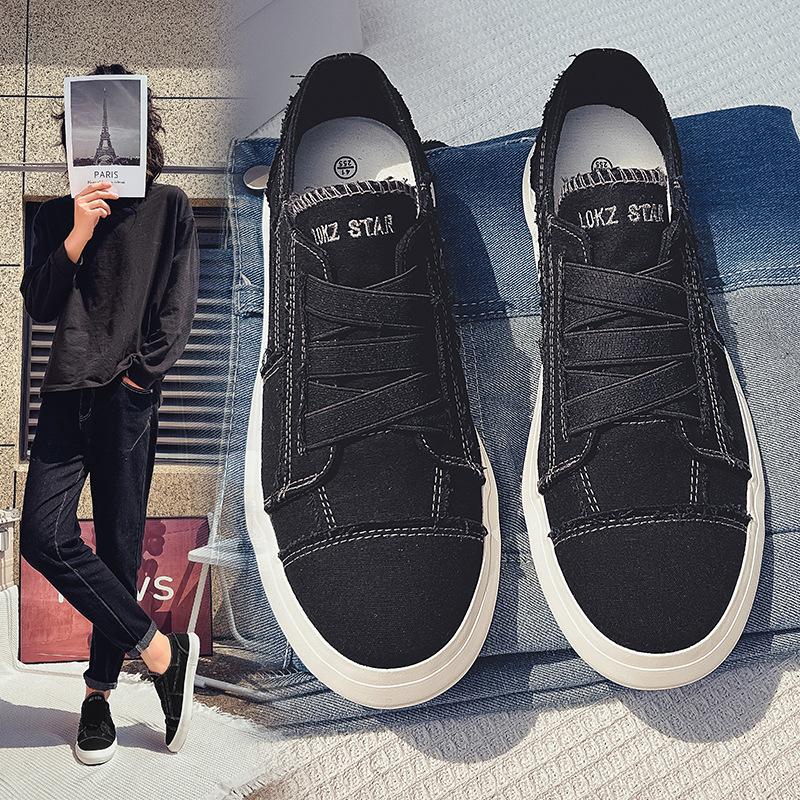 Canvas Shoes Men's Vulcanized Shoes Summer New Washed Denim Rough Edge Trendy Shoes Men's Sports Board Shoe Designer Sneakers