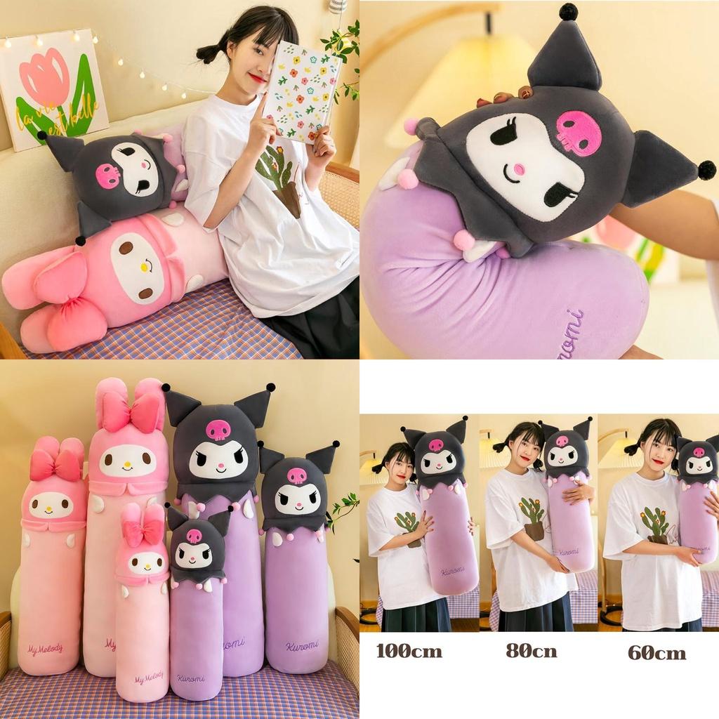Kuromi My Melody Long Throw Pillow Cushion Plush Toy Soft Stuffed Doll Xmas Gift Perfect For Cuddles And Snuggles!