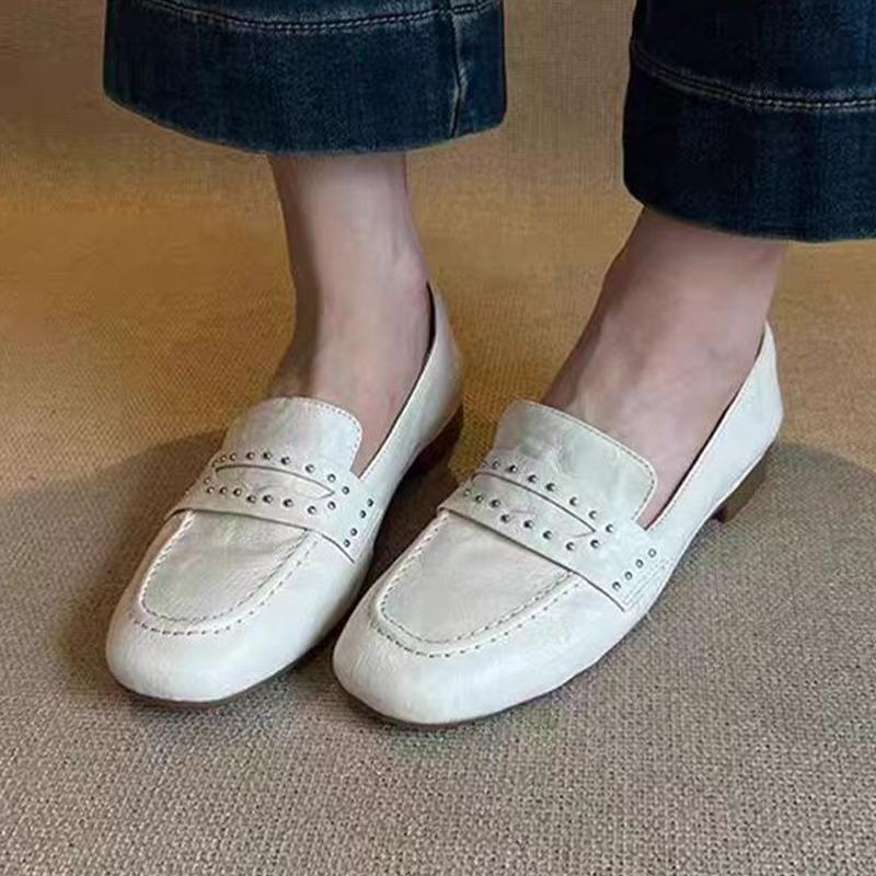 Women Loafers Shoes Flats Dress Leather Shoes Mary Jance Designer Woman 2025 Autumn Sport New Cozy Zapatillas De Mujer