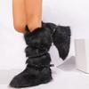 Fashion New Winter Furry Shoes Women Fur Snow Fluffy Warm Fur Wool Boots Plush Fashion Boots Ladies Casual Fur Boot