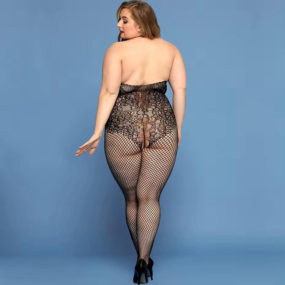 Hot Bodystocking Erotic Lingerie for Women Sexy Porn Underwear Fishnet Teddies Bodysuit Costumes Latex Catsuit Crotchless