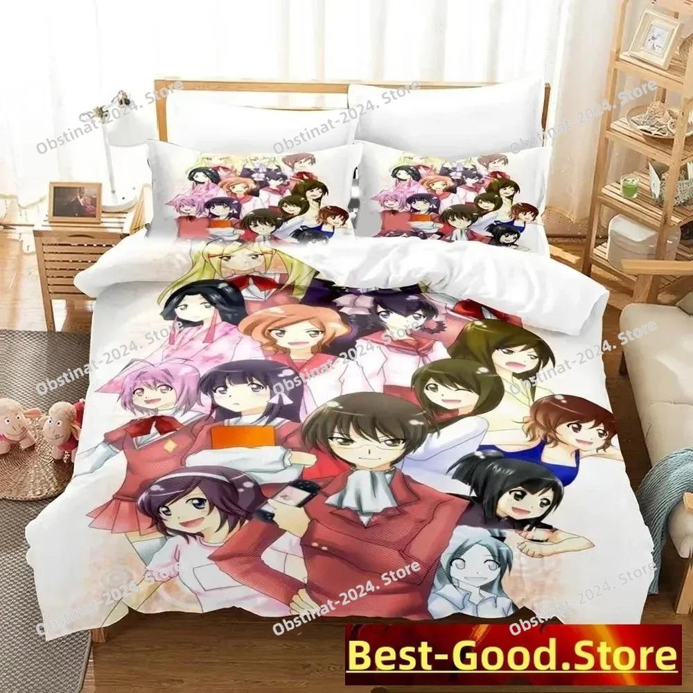 3D Print Anime The World God Only Knows Bedding Set Boys Girls Twin Queen King Size Duvet Cover Pillowcase Bed boys Adult