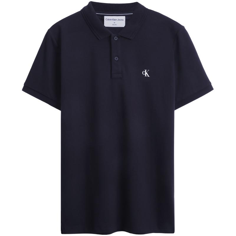 

Calvin Klein Business Casual Simple Print Solid Color Polo Shirt Men Polo Shirts Navy-Blue J322253-CHW