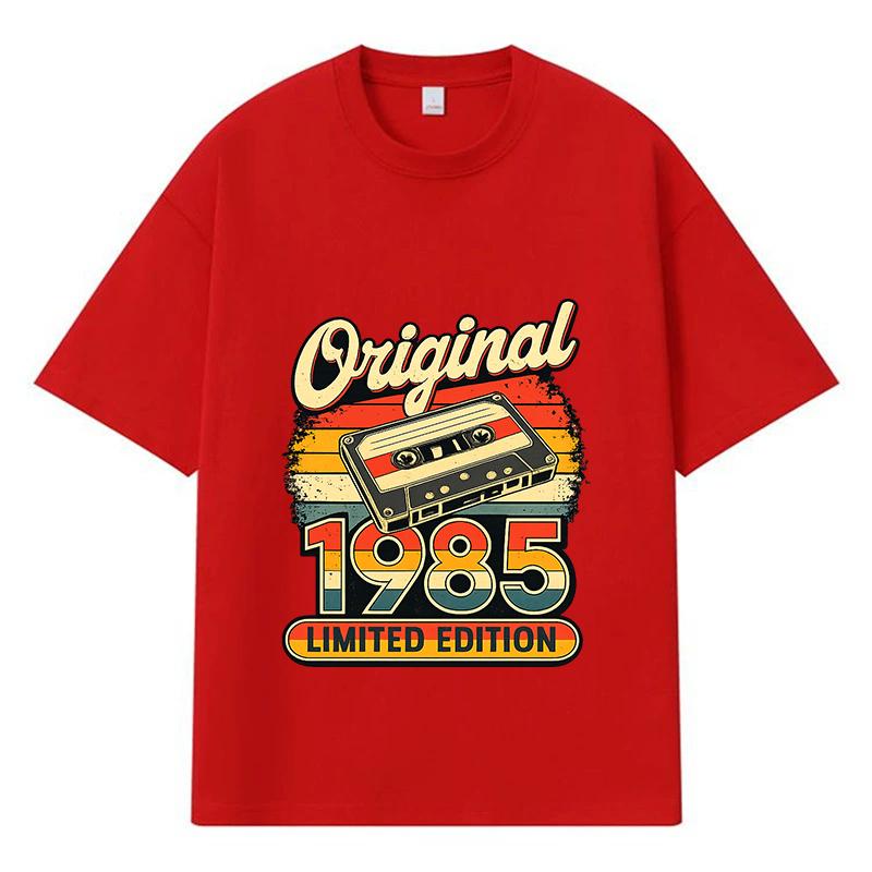 1985 Original Limited Edition Printed Graphic Summer Men T-shirt Casual Oversized 100% Cotton Y2k Harajuku Streetwear