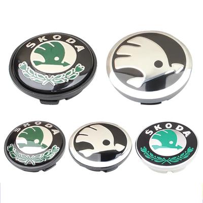 56/60/65mm 4pz per SKODA Superb Octavia A7 Fabia Rapid Kodiaq RS Kamiq Tour Yeti Karoq Styling Auto Copricerchi Centrali per Ruote