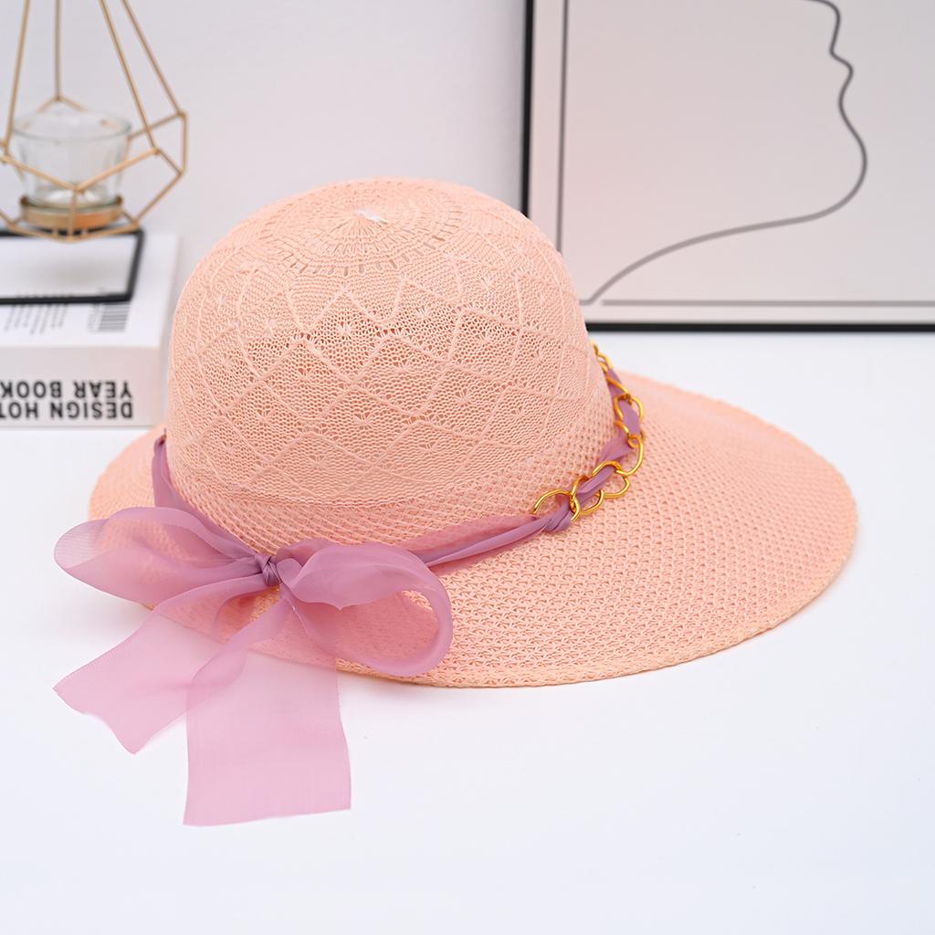 Women's Summer New Large Brimmed Lace Straw Hat Fashionable and Versatile Sunscreen Duck Tongue Sun Hat