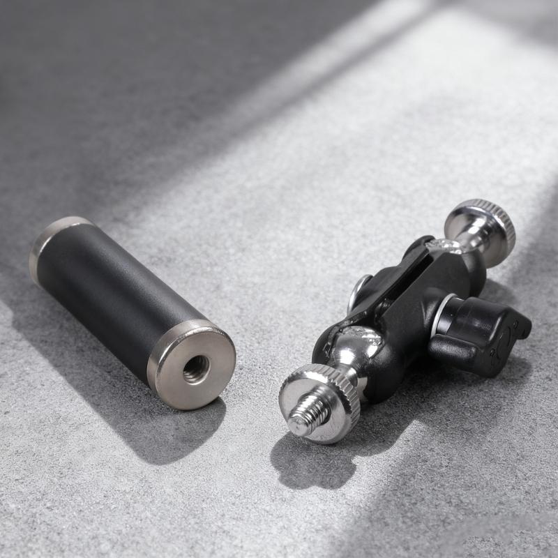 Metal 1/4" Female Thread Extension Holder 360 degree for Action Camera Phone & Microphone Tripod Rod for Live Streaming