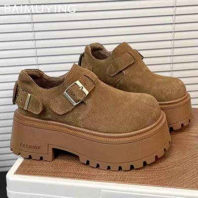 Suede Platform Women Loafers Shoes Flats Sneakers Casual Shoes Woman  Winter New Brand Cozy Walking Ankle Botas De Mujer