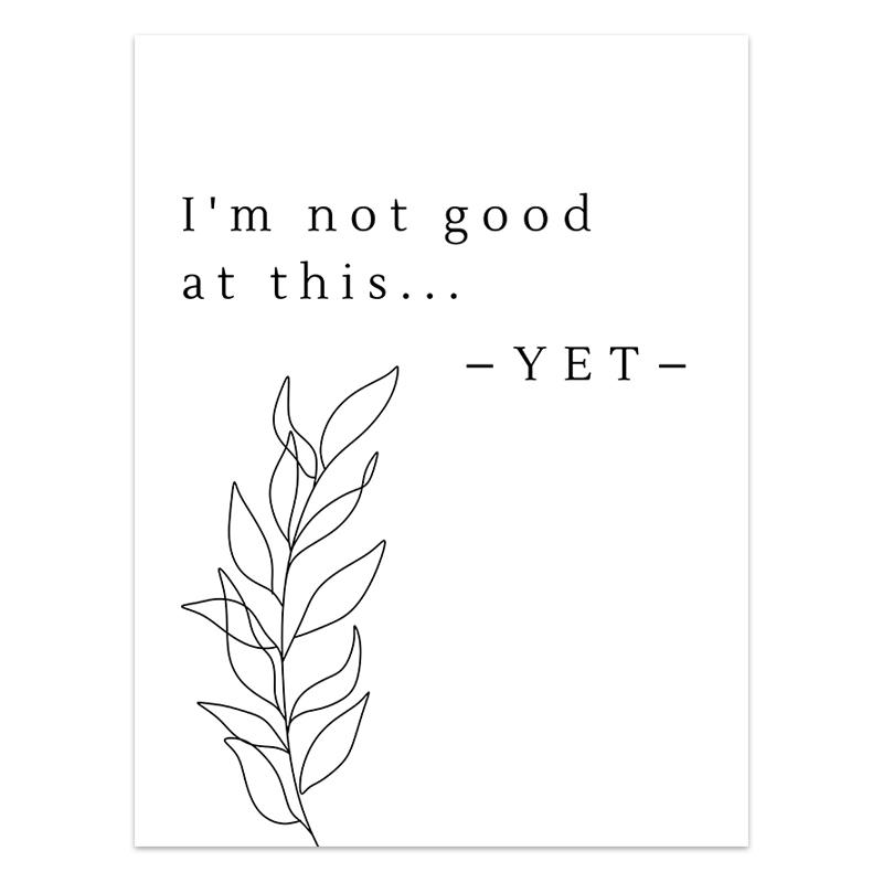 

Nordic Style Canvas Painting Minimalist Poster Growth Mindset Motto Decorative Paintings Motivational Wall Art Picture for Room 21x30cm No Frame