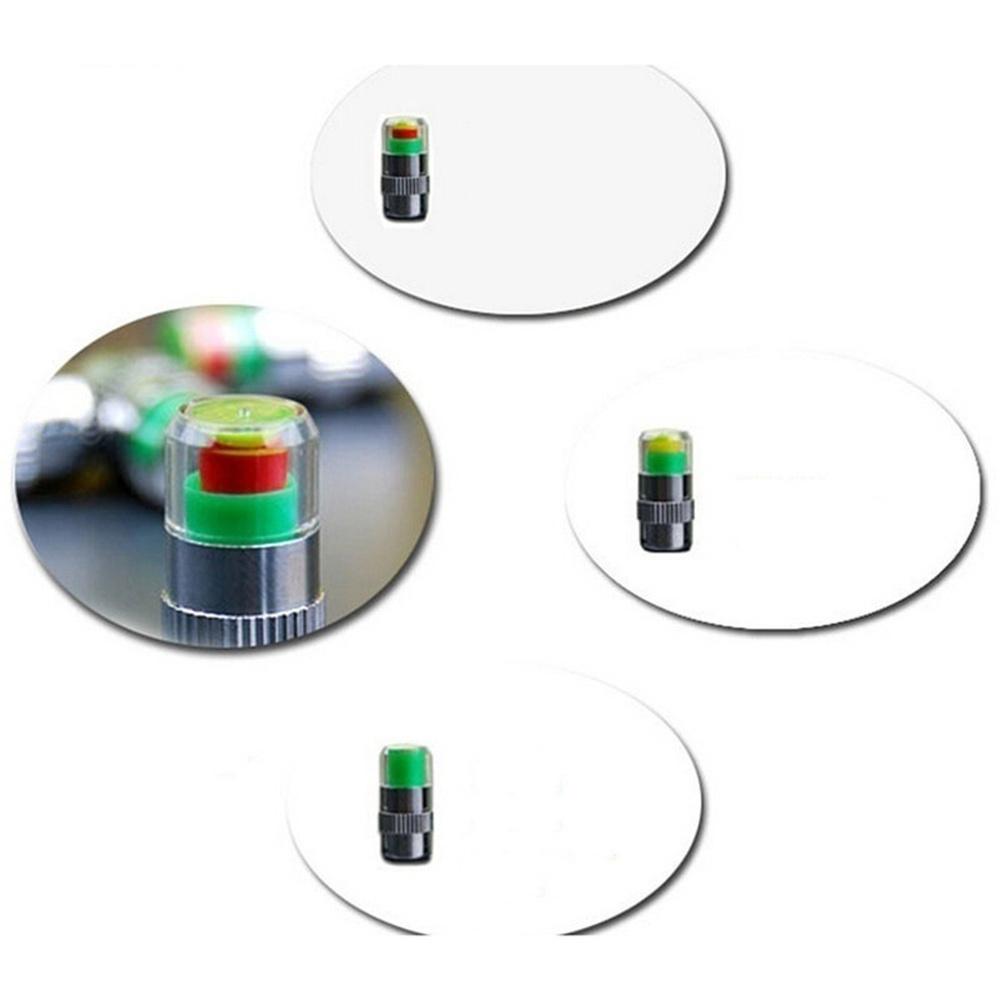 4 stuks 1 set Auto Bandenventieldop Bandenspanningsmeter Bandenspanningsmeter Bandenspanningsbewaking Waarschuwingsdop