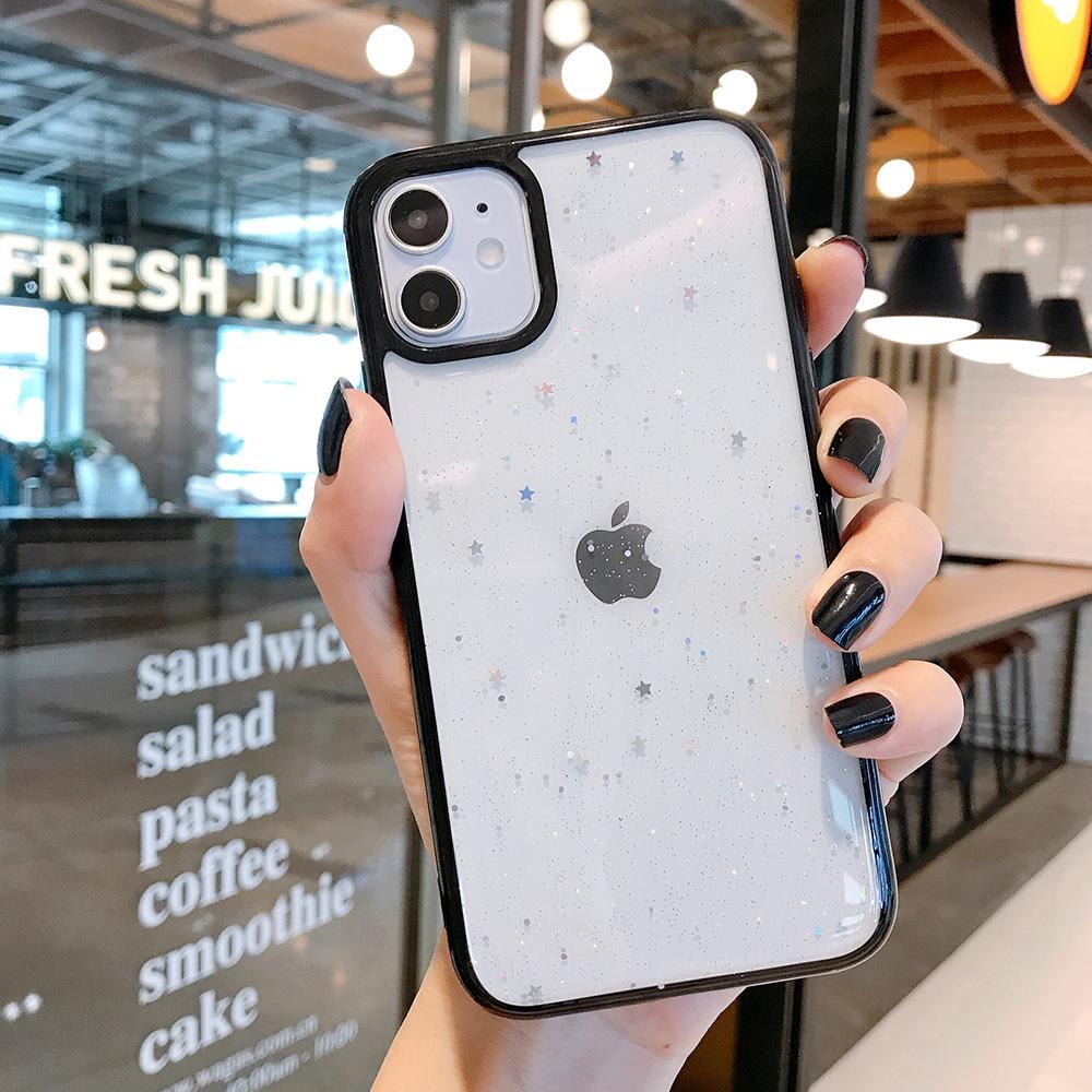 Star Epoxy Glitter Is Suitable for 11pro Apple Xsmax Mobile Phone Case iPhone8plus/7/12 Transparent Soft Woman