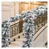 1Pc Christmas Decoration Flocked Falling Snow Rattan Snow Scene Rattan for Outdoor Yard Patio Garden Home Wedding Holiday Party Decoration