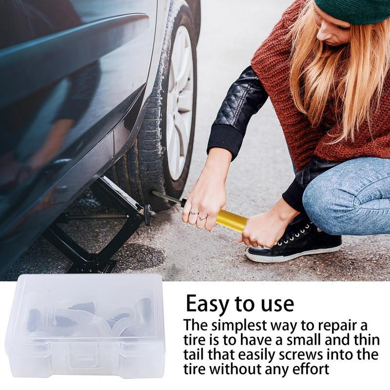 Rubber Screw Tire Plugs Car Tire Repair Kit Portable Repair Nails Screws Tires Quick Puncture Repair Tools For Car Electric Bike