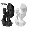 Broken Face Figure 3D Printed Abstract Statue, PETG Decorative Entryway Display Sculpture for Home Office Desktop Showcase Contemporary Table Ornament