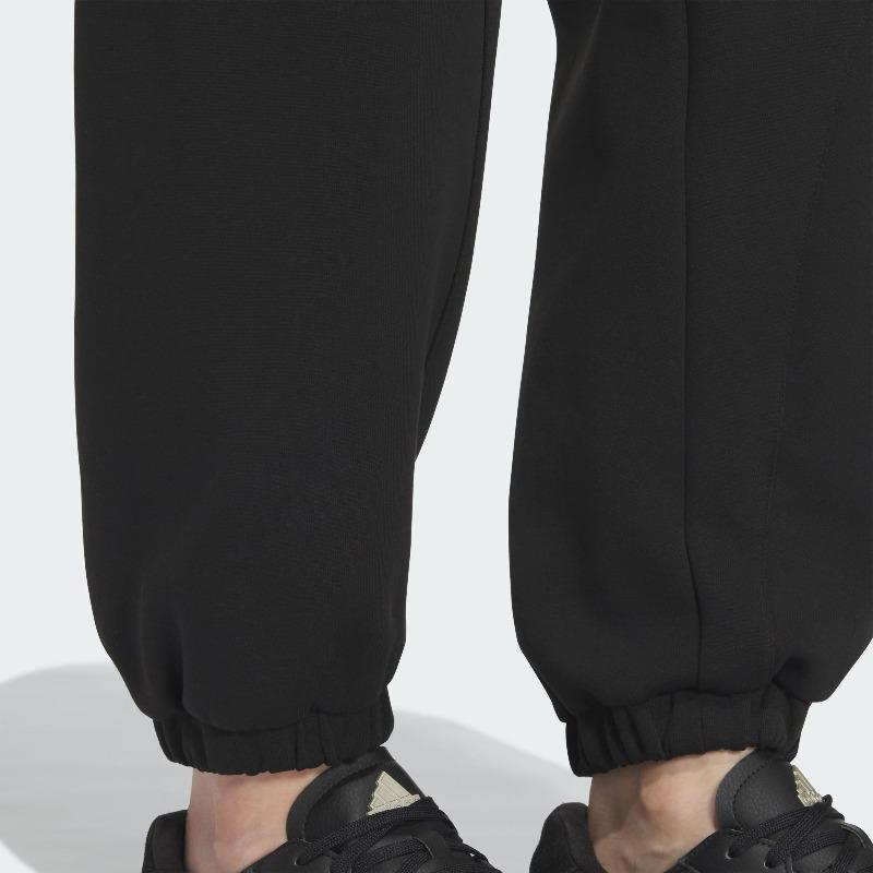 adidas FW24 Small Logo Tracksuit Series Fashion Comfortable Versatile Elastic Cuff Knitted Sports Pants Women Bottoms Black JJ3561