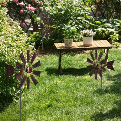 Hof Windmühle Dekoration Vintage Wasserdicht Garten Wind Spinner Terrasse Ornament für Hof