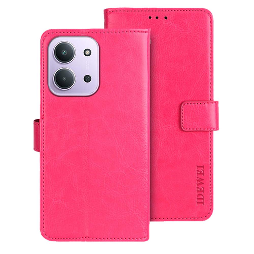 IDEWEI Stand Case for Xiaomi Redmi 15C 4G (EU) (173mm)/15C 5G (EU) (173mm)/Poco C85 4G (173mm) Crazy Horse Texture Leather Phone Cover