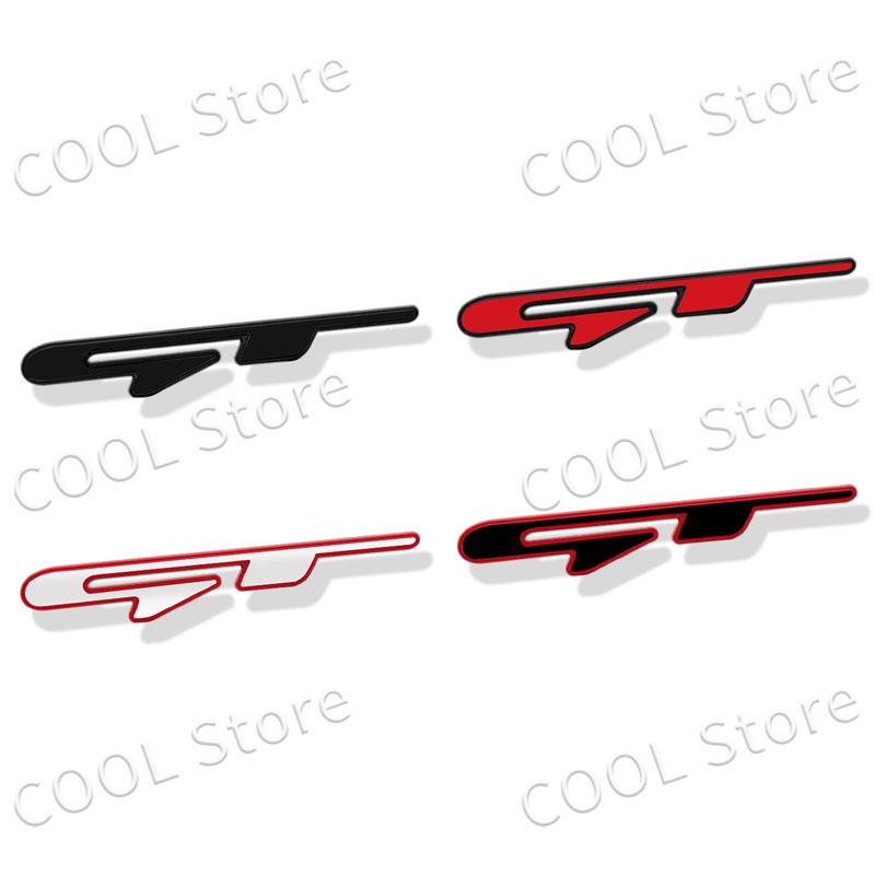 ART1   GT line Car Emblem Metal Side Fender Trunk Badge For Kia K3 K5 K9 Forte Ceed Cerato For Peugeot Car Front Hood Grille Decoration