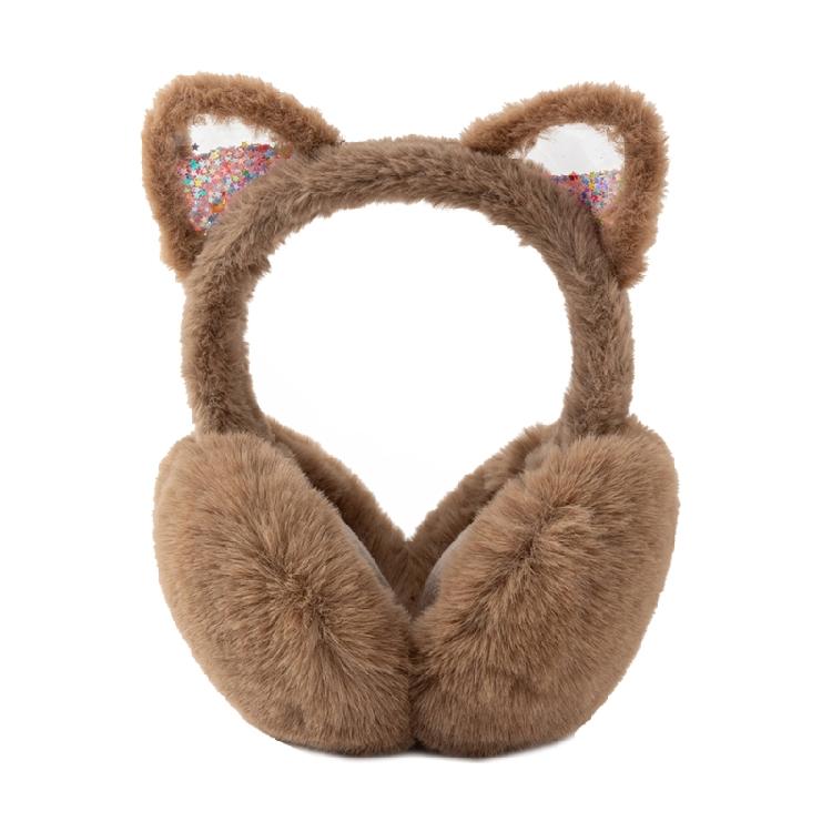 Kitten Earmuffs For Women And Girls, Soft Fleece Lining, Adjustable Winter Ear Cover For Outdoor Use