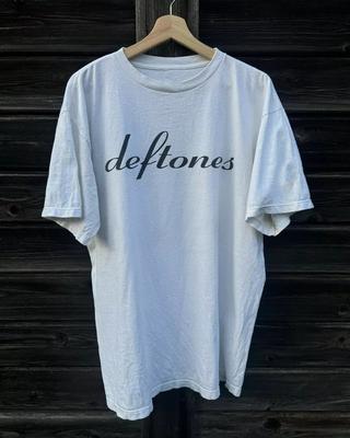 Deftones Band Logo Basic T-Shirt Retro Unisex Stil T-Shirt Remake S-4XL