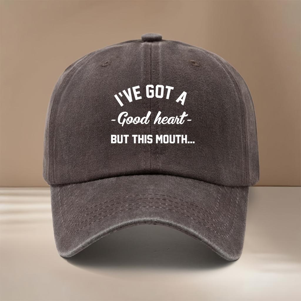 Uniform Cap for Men and Women, Straightforward and Humorous Style, Light and Comfortable Curved Brim Trucker Hat