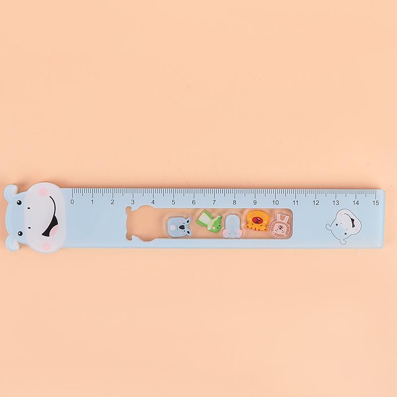 Acrylic Stationery Ruler Cartoon Animal Cartoon Ruler Cute Animal Ruler Lightweight For Student Use Classroom School Supplies
