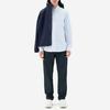 Maison Kitsune Ss22 Striped Single-Breasted Long Sleeve Shirt Men Shirts Blue IM00402WC2023-S411