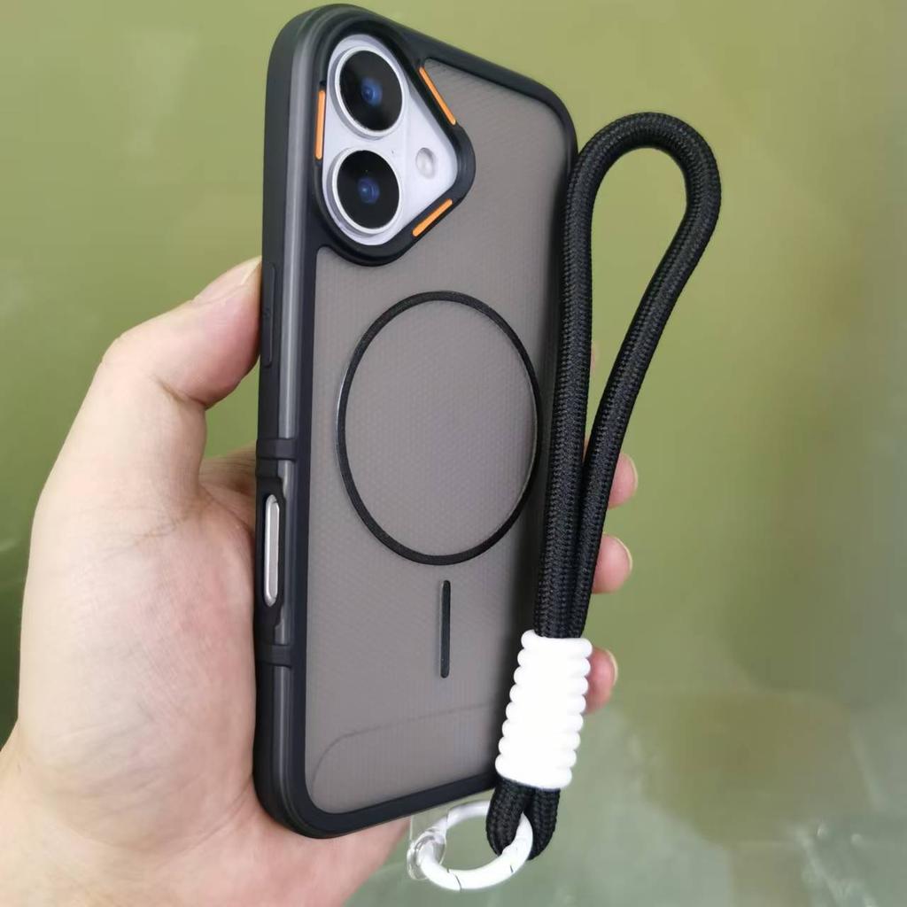 Carcasă de lux cu șnur Magsafe Mat Translucidă pentru iPhone 16e 16 12 13 14 11 15 Pro Max Plus Capac Magnetic pentru Încărcare Wireless