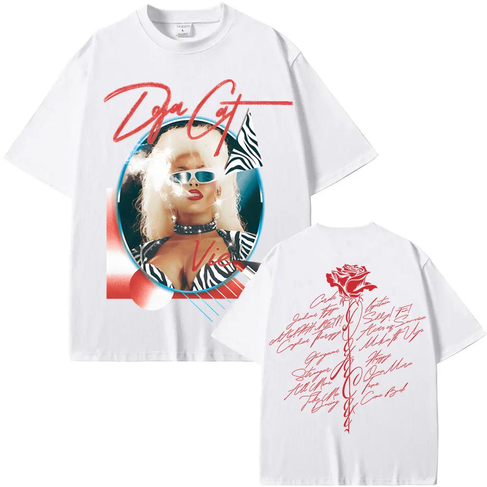 DOJA CAT UNISEX-ADULT DOJA CAT OFFIZIELLE TRACKLIST T-SHIRT Doja Cat Gleich wie Offizielle Website Hochwertiges T-Shirt Baumwolle Rundhals
