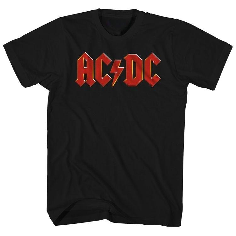 Klassisches Bolt-Logo ACDC Band Klassischer Punkrock Reine Baumwolle Kurzarm-T-Shirt