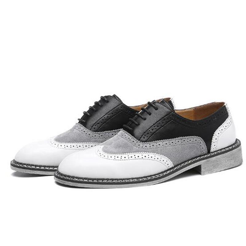 Mote Herre Business brogue Sko Dresser Fargetilpassende Oxford Sko Broch Utskårne Lærsko Bryllupsfest Sko Stor Størrelse 48 H40