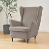 Thicken Elastic Wing Chair Covers  Jacquard Dustproof Wingback Armchair Cover Solid Color Sofa Slipcovers with Seat Cushion