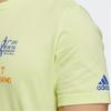 adidas T Shirts Men's Yellow Crew Neck Moderate HG5543