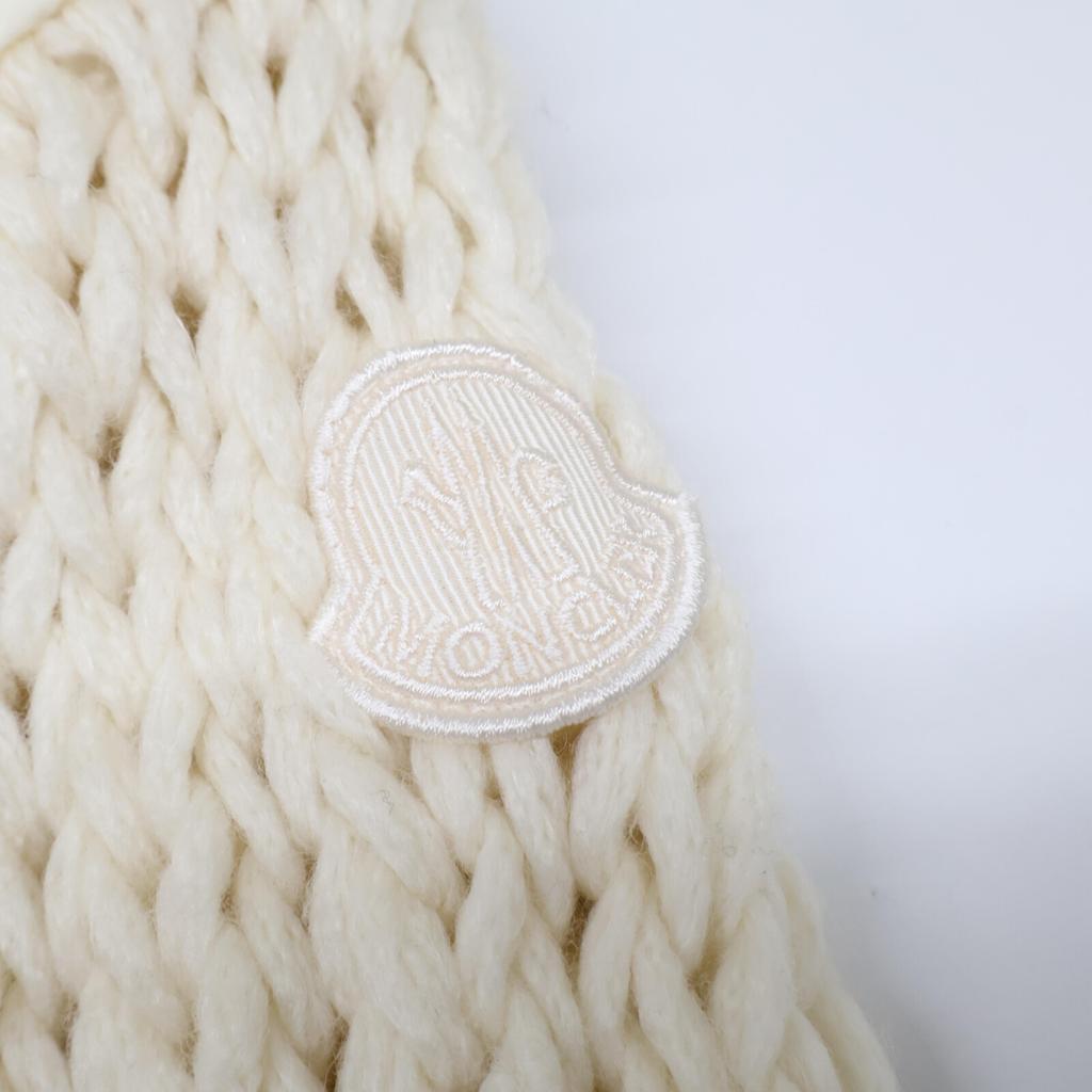 MONCLER [Domestic regular / 22 year production] H20939B00022 CARDIGAN TRICOT knit x mouton switching down coat XS whiteUsed