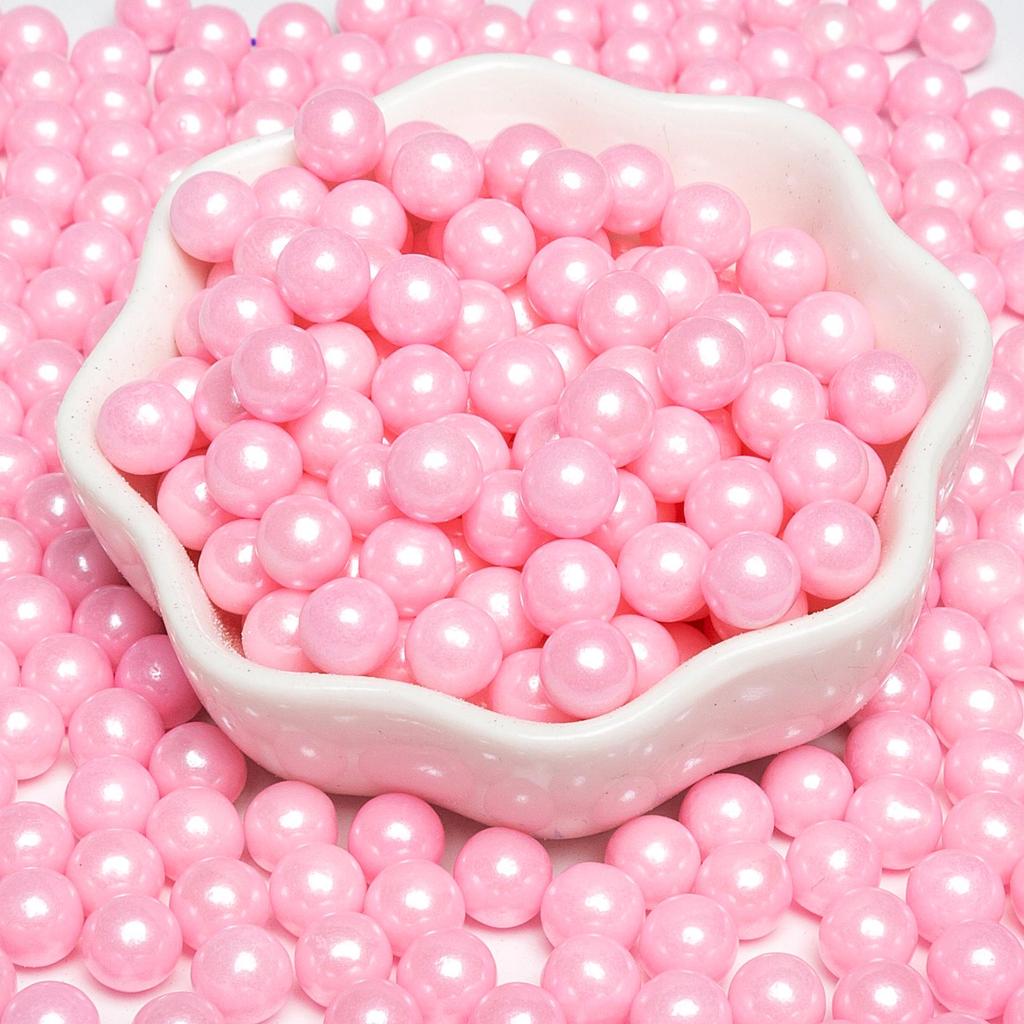 Decorações de Bolo de Pérolas de Açúcar Brancas, Douradas e Prateadas - Bolinhas Redondas para Confeitaria, Sorvete e Panificação - Pérolas de Açúcar Coloridas Mistas em Forma de Agulha.